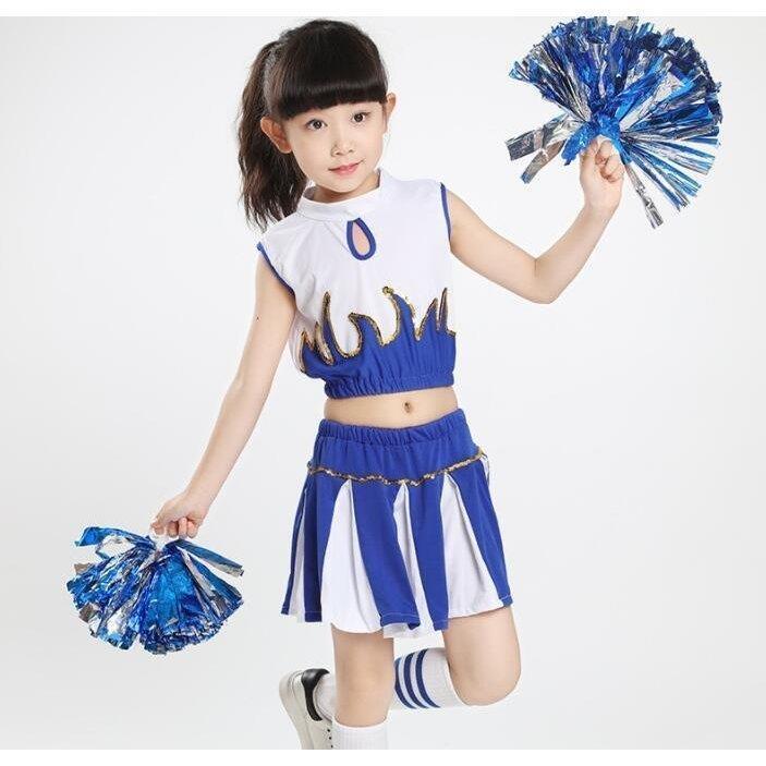 特別送料無料 応援チアリーダー ダンス衣装 キッズ 子供 ステージ衣装 チアガール ダンスウェア 女の子 男の子 舞台衣装 上下セット Wantannas Go Id