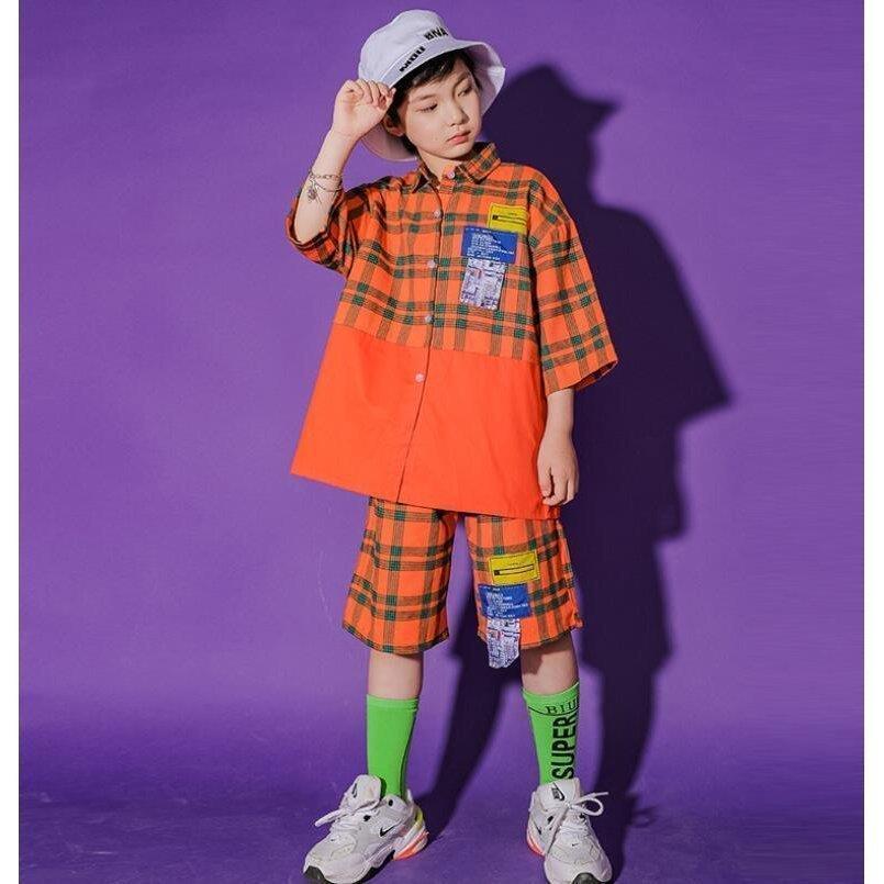 Sale 59 Off ダンス衣装キッズ ジャズダンス ヒップホップ チェック柄 シャツ 半パンツ２点セット 男子ステージ衣装 体育祭 文化祭 学園祭 舞台演出服2枚 Cisama Sc Gov Br