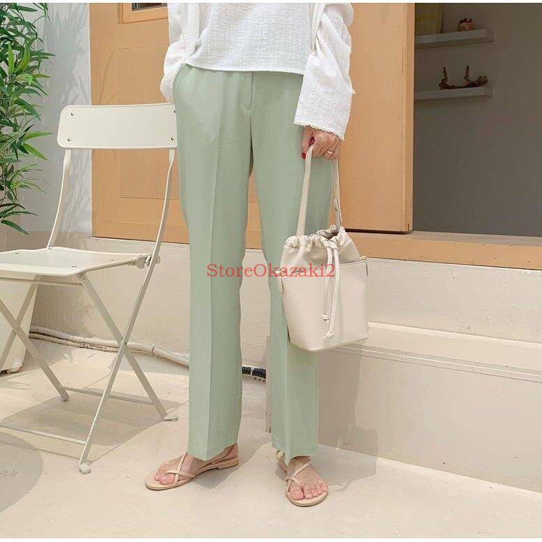 好評につき延長 パンツ ワイドパンツ とろみパンツ ハイウエスト ブラック ライトグリーン きれいめ 上品 シンプル おしゃれ 大人 通勤 Ol フリースタイル デート 女子会 新作 Helpit Me