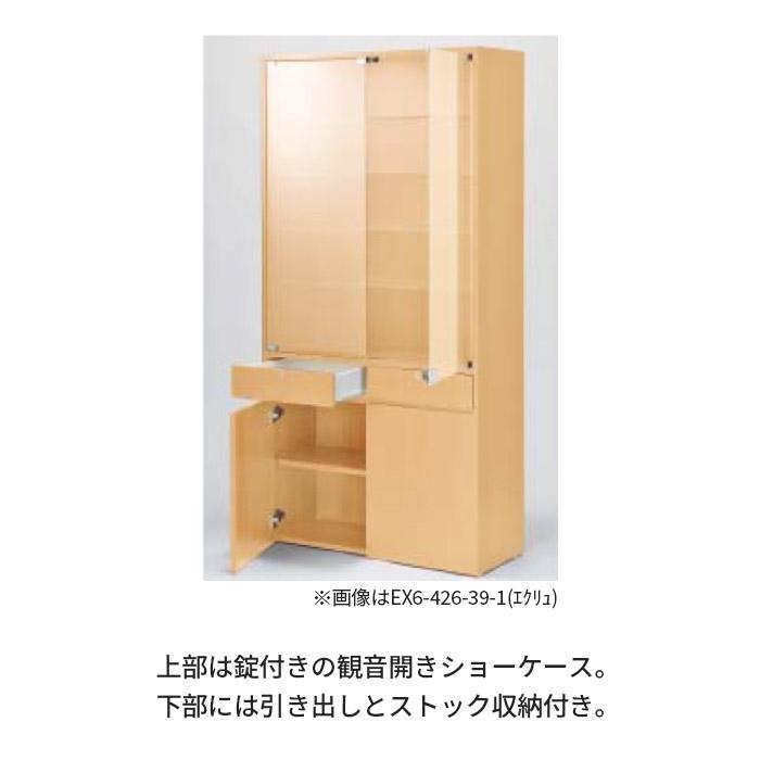 壁面用ショーケース 木製 ガラス扉 ダウンライト付き 鍵付き 壁面用ショーケース 木製 ガラス扉 ダウンライト付き 鍵付き