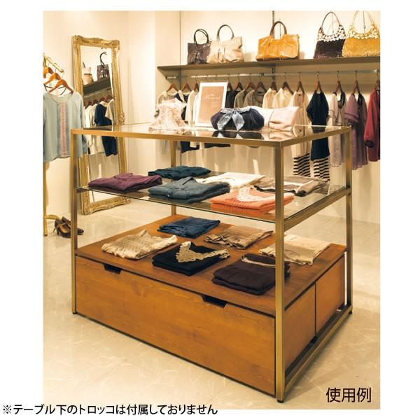 ディスプレイテーブル 陳列棚 3段 アンティークゴールド 高さ100cm ガラス 木製棚 ショーテーブル Tj 店舗什器pro Com 通販 Yahoo ショッピング