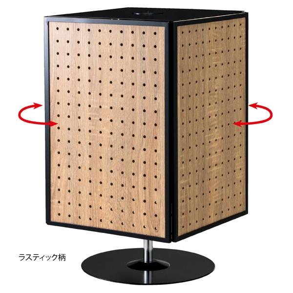 回転ディスプレイ】木目アイアン調回転什器 【公式通販】