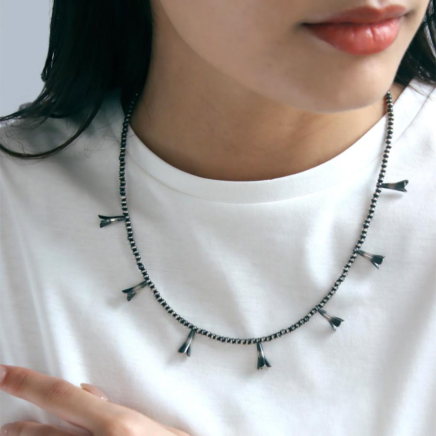 エリッカニコラスビゲイ　シルバーネックレス　4mm60cm　燻タイプ ERICKA NICOLAS BEGAY エリッカ ニコラス ビゲイ【4mm/45cm/s5