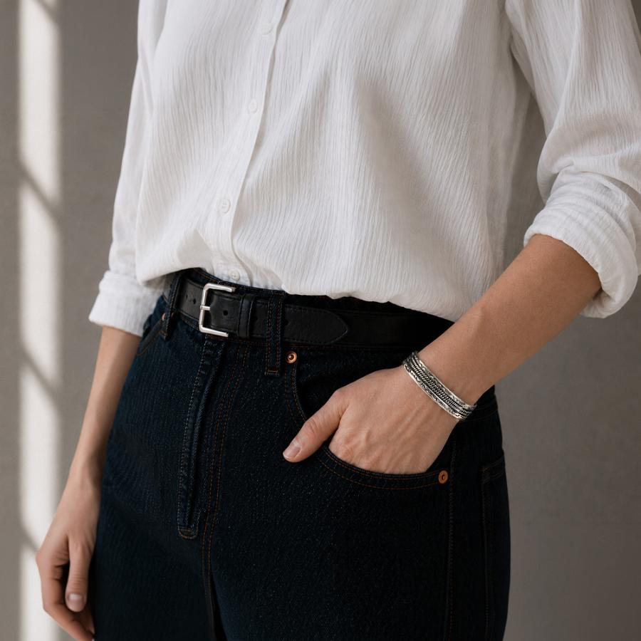 HARPO アルポ Navajo Rope Bracelet BRW24 ナバホ ロープ ブレスレット バングル シルバー カジュアル ハルポ 重ね付け レディースの画像