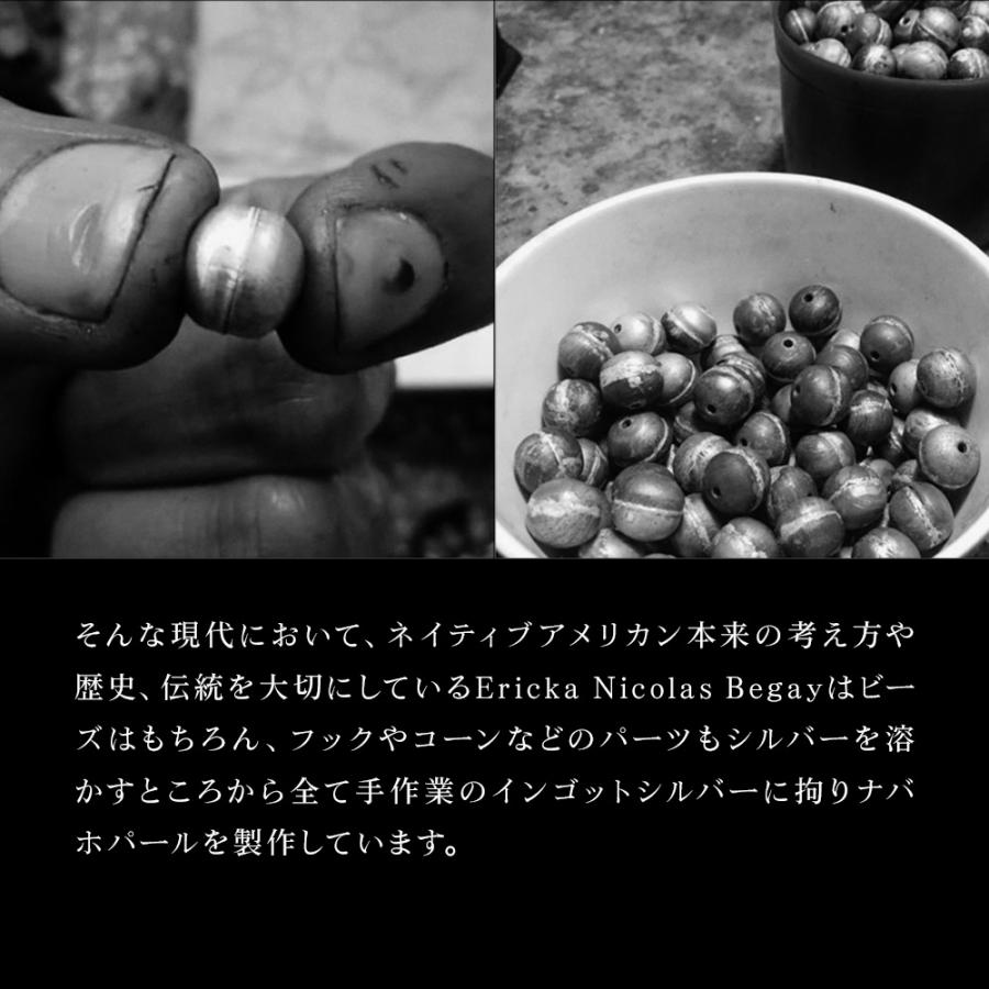 エリッカ ニコラス ビゲイ ナバホパール ERICKA NICOLAS BEGAY インディアンジュエリー ネックレス ボールチェーン【7mm/40cm】シルバーの画像