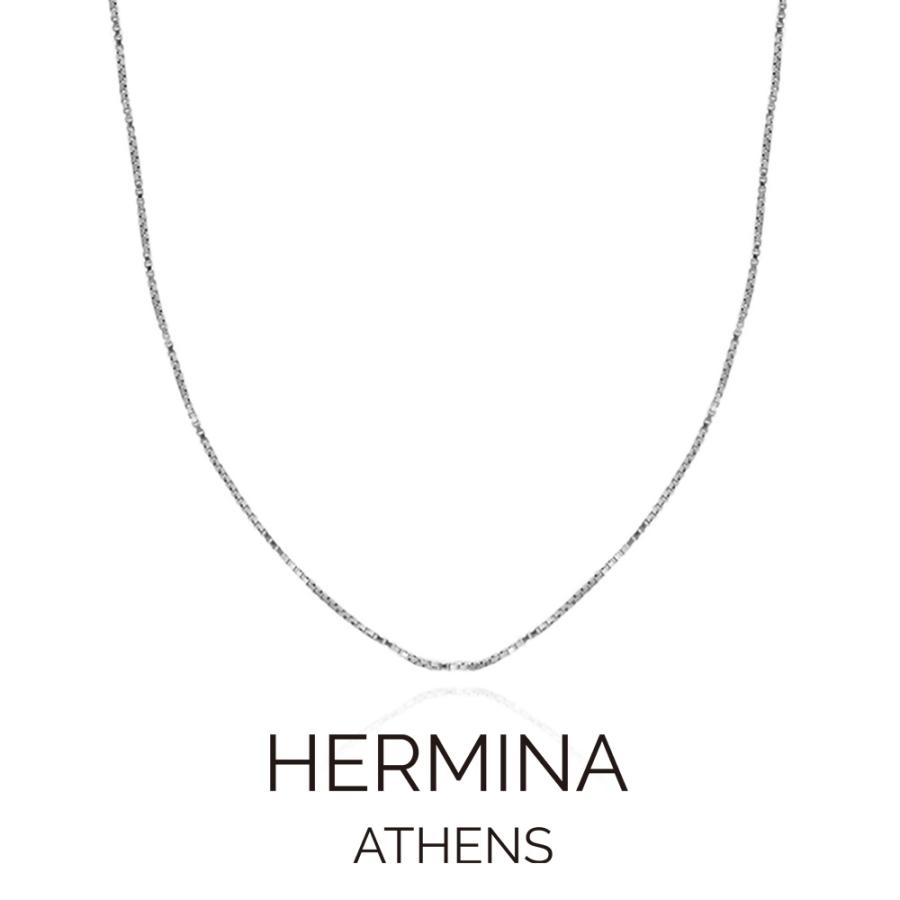 HERMINA ATHENS ヘルミーナ アセン GLOSSY THIN CHAIN シルバー グロッシー チェーン ネックレス 45cm レディース ブランド | 