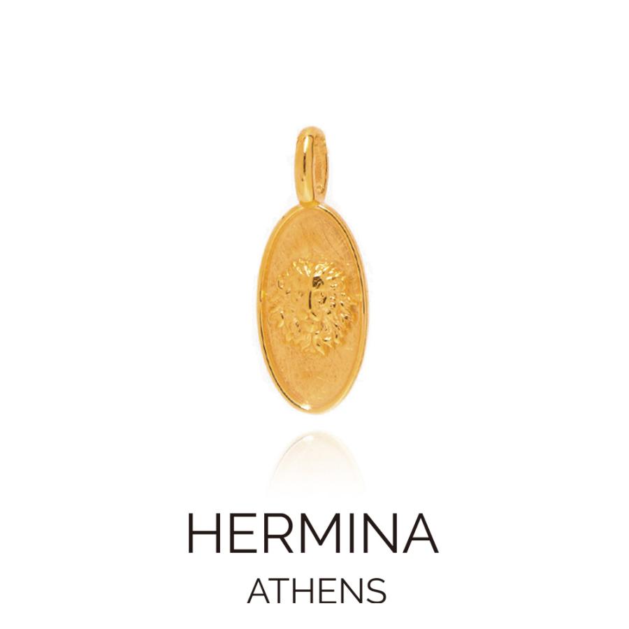 HERMINA ATHENS ヘルミーナ アセン LEO OVAL CHARM レオ オーバル チャーム ネックレス ゴールド レディース