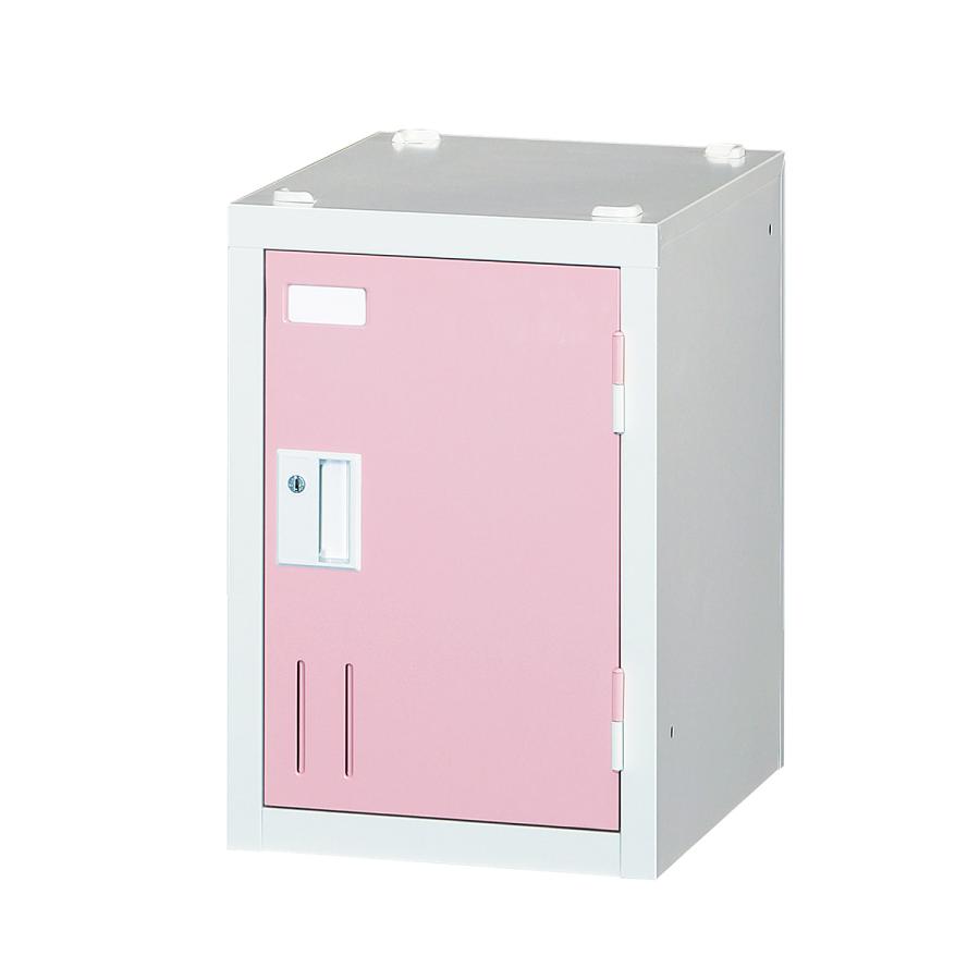 多人数ロッカー  単式 シリンダー錠 ピンク  SHW1A-P アルプススチール☆メーカー直送便の画像