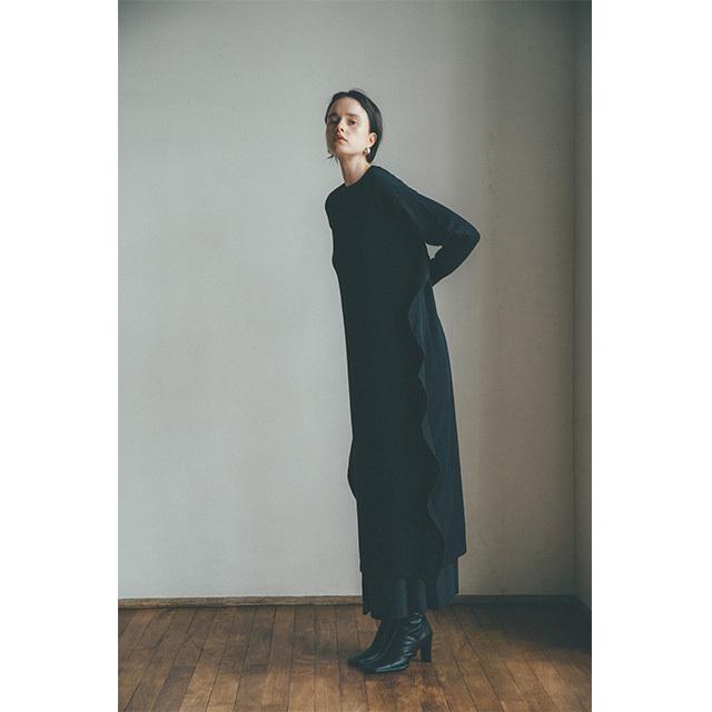 クラネ Clane サイド フリル ワンピース Side Frill Knit One Piece 新作 0a Cn L Op 009 Store Volk 通販 Yahoo ショッピング
