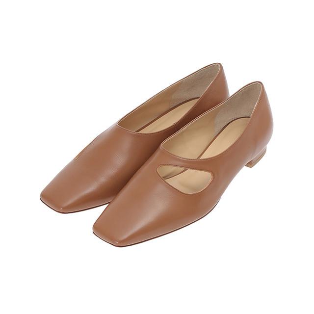 クラネ CLANE アシンメトリー ホール フラット シューズ ASYMMETRY