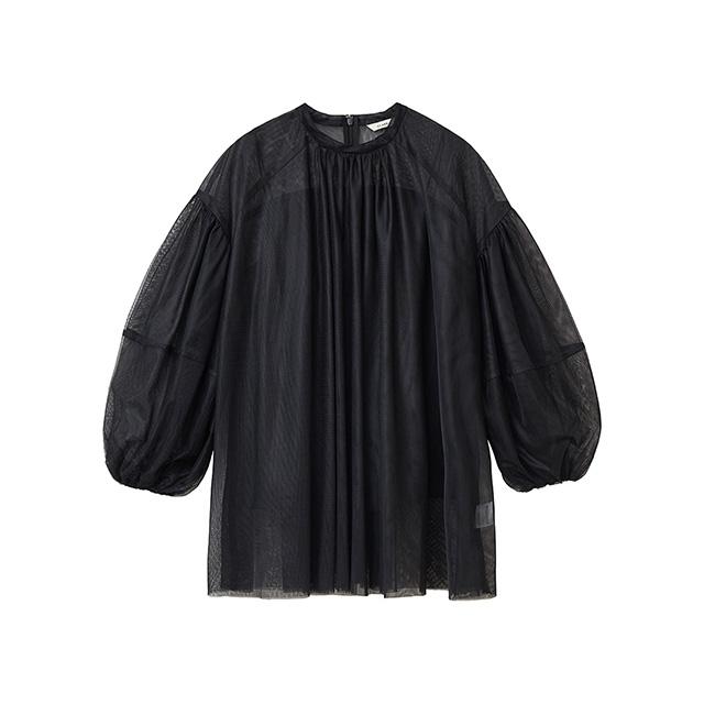 クラネ CLANE シアー チュール バルーン スリーブ トップス SHEER