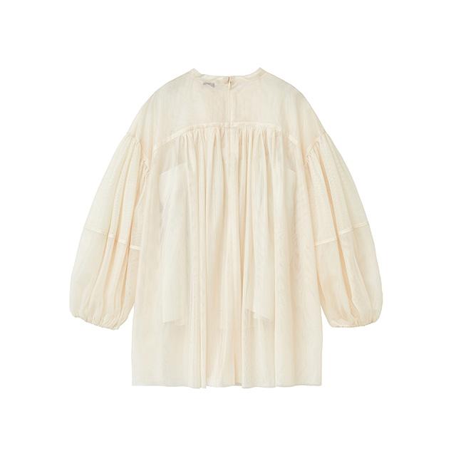 クラネ CLANE シアー チュール バルーン スリーブ トップス SHEER