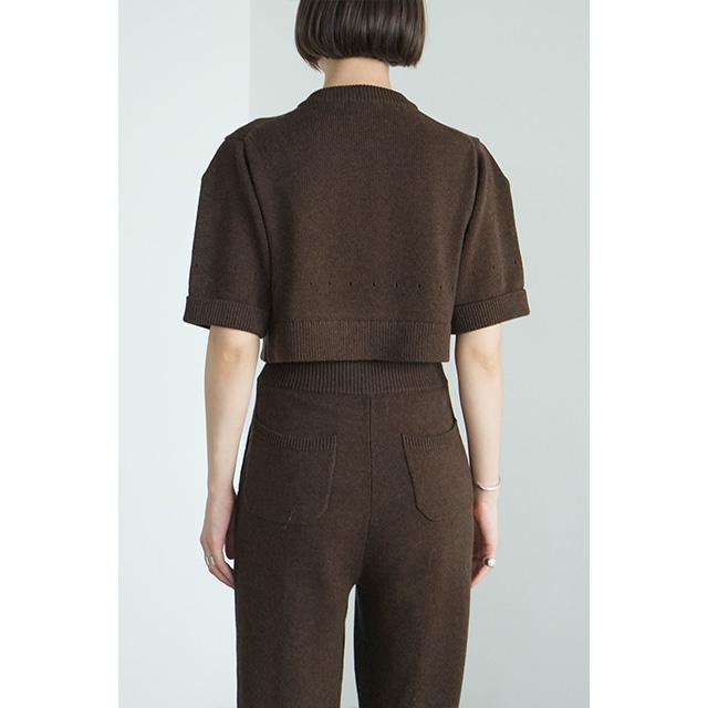 CLANE クラネ ハーフスリーブ ニット トップス & パンツ セット CLANE クラネ ハーフスリーブ ニット トップス & パンツ セット