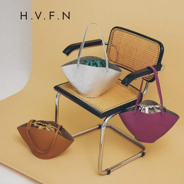 H.V.F.N エイチヴィエフエヌ ALICE アリス バッグ トートバッグ ラウンド型 本革 巾着付き 【2024 新作】 H.V.F.N エイチヴィエフエヌ ALICE アリス バッグ トートバッグ