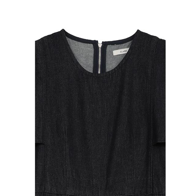 CLANE クラネ スクエアスリーブ デニム オールインワン SQUARE