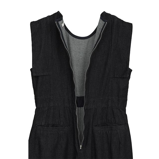 CLANE クラネ スクエアスリーブ デニム オールインワン SQUARE