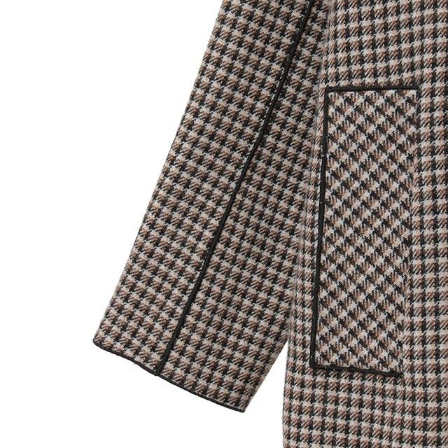 クラネ CLANE ミックス チェック ステンカラー コート MIX CHECK