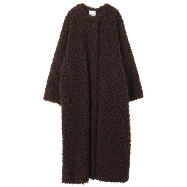 クラネ Clane ファー コート Curl Lico Fur Coat ノーカラー ロング コート レディース 19 新作 Cn L Jk 060 Store Volk 通販 Yahoo ショッピング