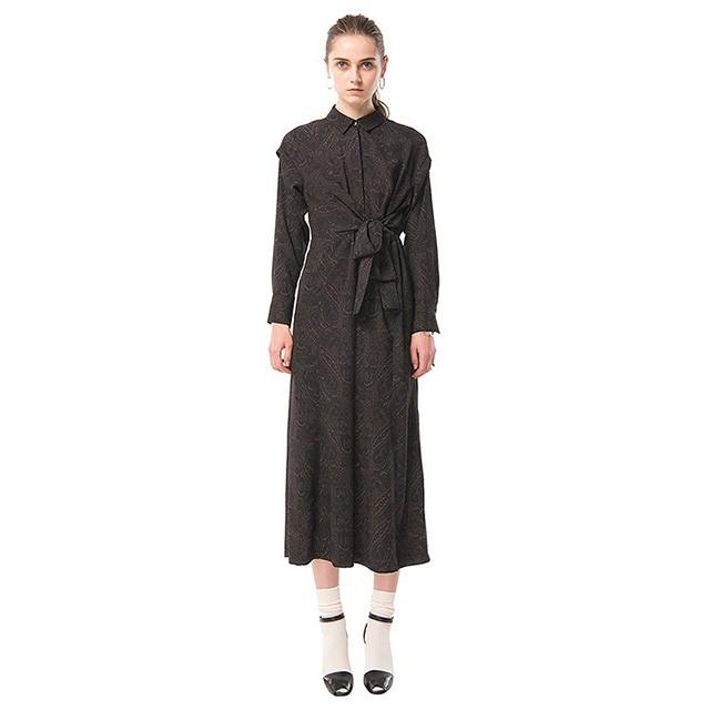 クラネ Clane 花柄 ウエストリボン ペイズリー シャツ ワンピース Waist Ribbon Paisley Shirts Onepiece Cn L Op 019 Store Volk 通販 Yahoo ショッピング