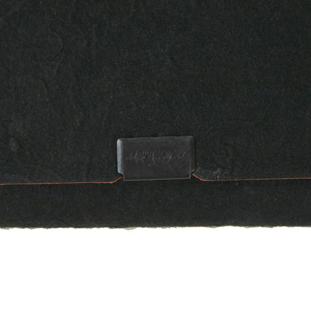 所作（shosa） 財布 黒和紙×レッド レザー ロング ウォレット shosa No