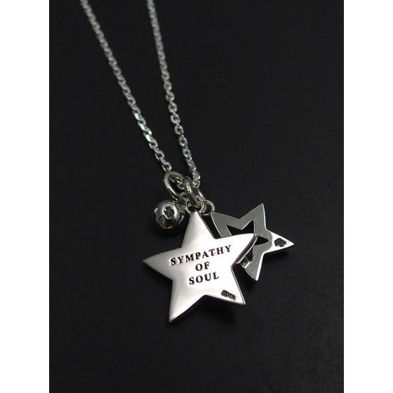 シンパシーオブソウル ネックレス シルバーネックレス Sympathy Of Soul アクセサリー Stars & Black Diamond Necklace - Silver｜storevolk｜03