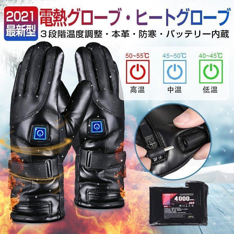 電熱グローブ 電熱手袋 ヒートグローブ 男女兼用 スマホ対応 バイク 防寒 発熱 防水 防風 保温 Usb インナー 登山 作業 レディース メンズ おすすめ 与え