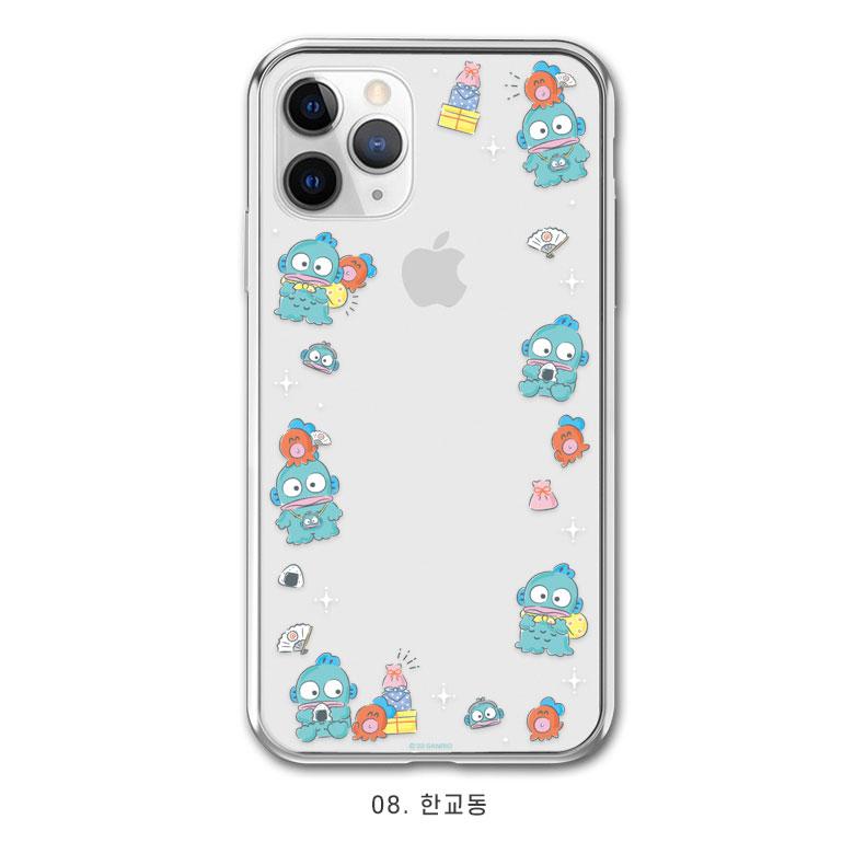 サンリオ iPhone15/15Plus/15Pro/15ProMax イラスト 透明 クリア 軽量 キティ マイメロ ポムポムプリン ぽちゃっこ キャラクター プリント｜storinus｜24