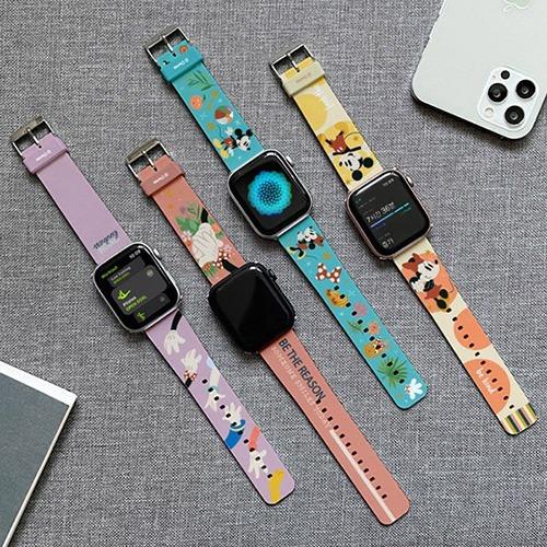 Strap Apple Watch 時計 バンド カラフル Tpu ソフト プリント ディズニー ミッキー ミニー キャラクター 可愛い おしゃれ 38 40 41 42 44 45mm Sti 1246 Hanholic Japanヤフー店 通販 Yahoo ショッピング