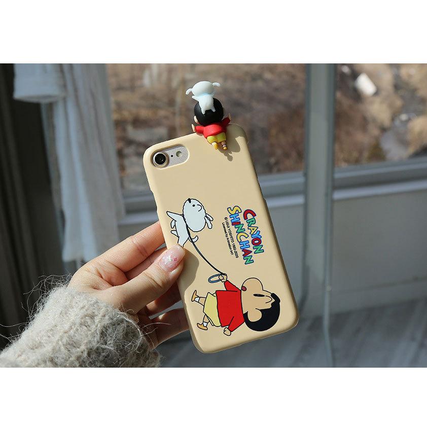 スマホカバー クレヨンしんちゃん フィギア マスコット付