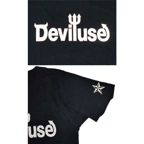 デビルユース DEVILUSE tシャツ LOGO SS Tshirts Black ロゴ 半袖Ｔシャツ ブラック メンズ レディース｜stormy-japan｜02