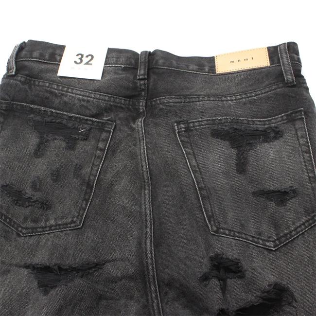 mnml（ミニマル） パンツ Ultra Baggy Distressed Denim Vintage Black