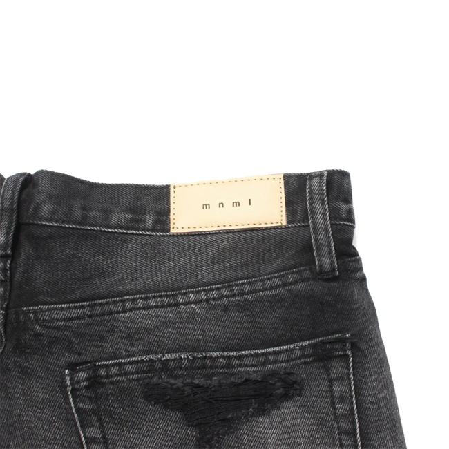 mnml（ミニマル） パンツ Ultra Baggy Distressed Denim Vintage Black