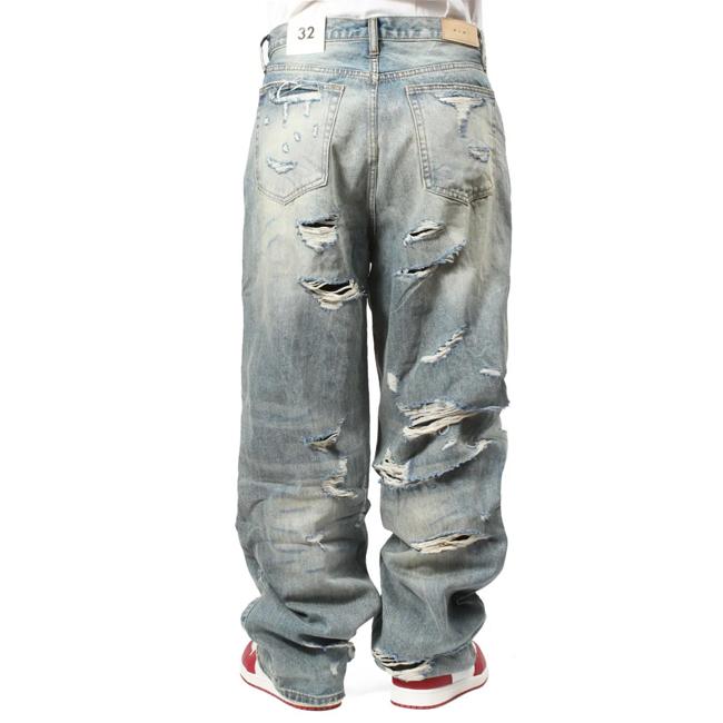 mnmlデニム mnml パンツ ミニマル Ultra Baggy Distressed Denim Vintage