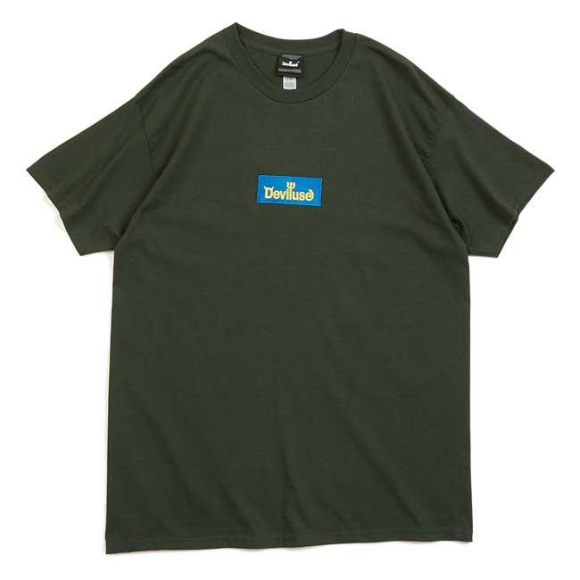 デビルユース Deviluse tシャツ Blue Box Logo T-Shirts Black Navy Green White ショートスリーブ 半袖Tシャツ カットソー メンズ レディース｜stormy-japan｜06