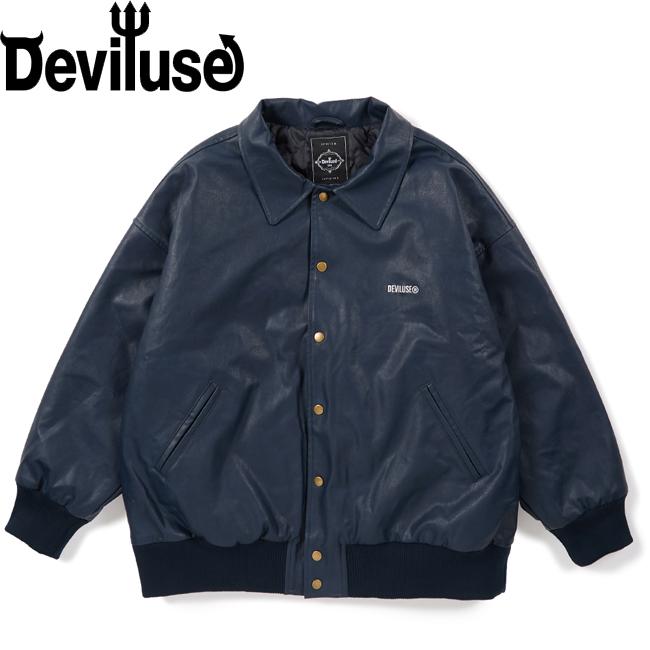 ジャケット Deviluse デビルユース Varsity Jacket Navy fw25080