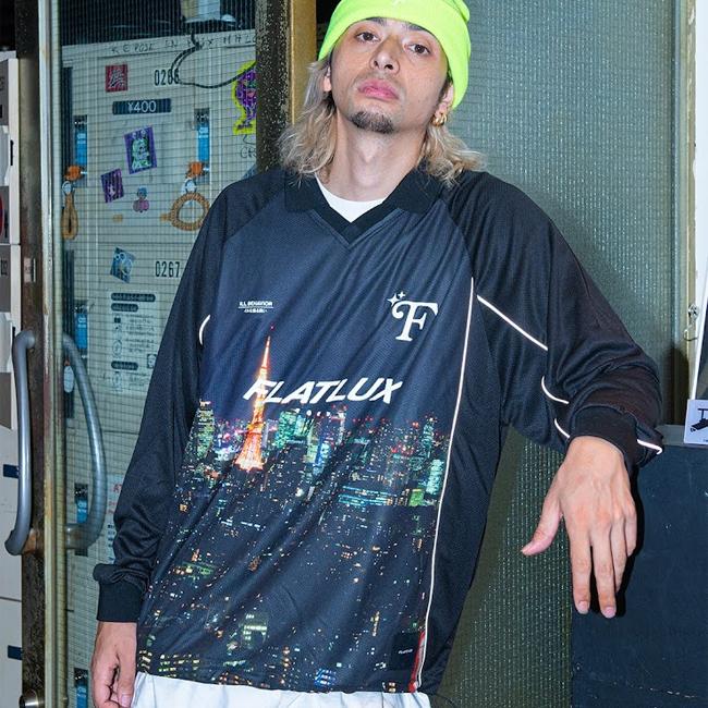 FLATLUX サッカーシャツ FLATLUX（フラットラックス） シャツ LSFB L/S Shirt Tokyo night