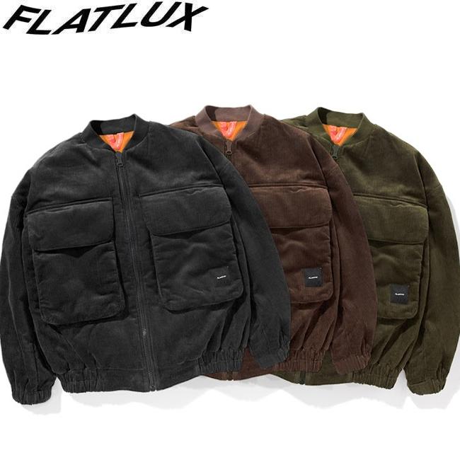 ジャケット・アウター FLATLUX - MA-1 FLATLUX（フラットラックス） ジャケット MA-1FU Jacket Black Dark