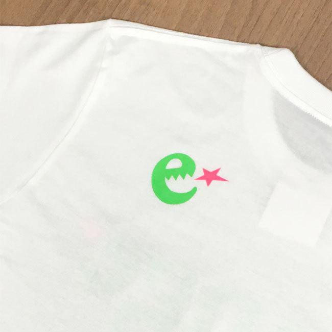 レンジ range tシャツ 長袖 FLUORESCENCE LOGO LS TEE WHITEGREEN
