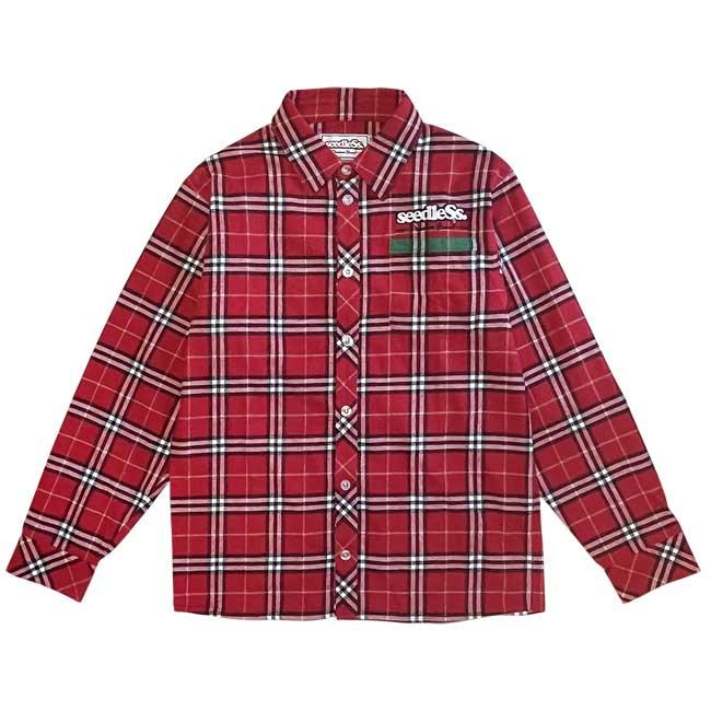 シードレス seedleSs シャツ Combination pocket CHECK SHIRTS