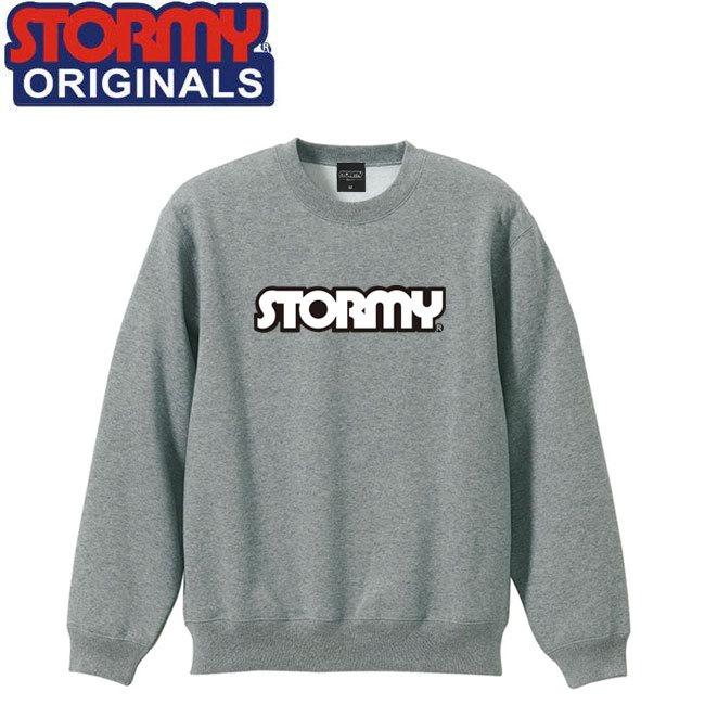 ストーミー STORMY トレーナー LOGO CREW SWEAT HEATHERGRAY オリジナル ロゴ クルーネック スウェット ヘザーグレー｜stormy-japan