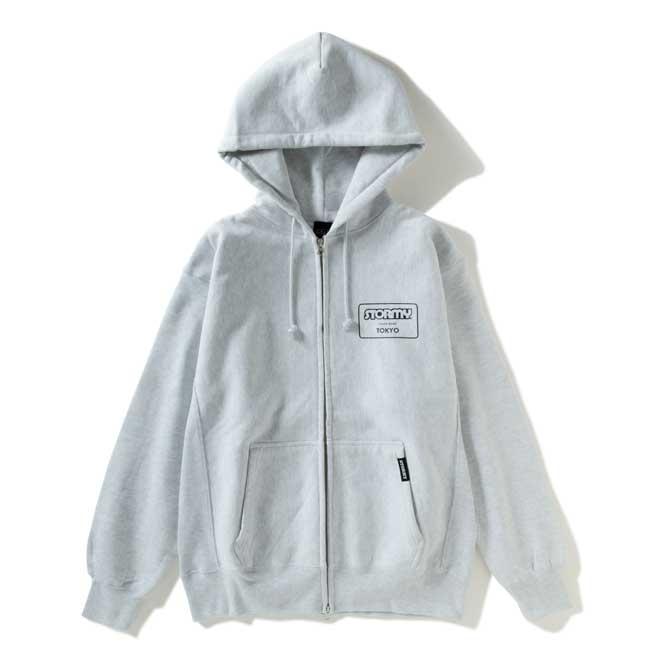 期間限定ポイント10倍！パーカー STORMY ORIGINAL ストーミー LOGO MARK ZIP HOODIE Ash ジップフーディ スウェット メンズ レディース｜stormy-japan｜04