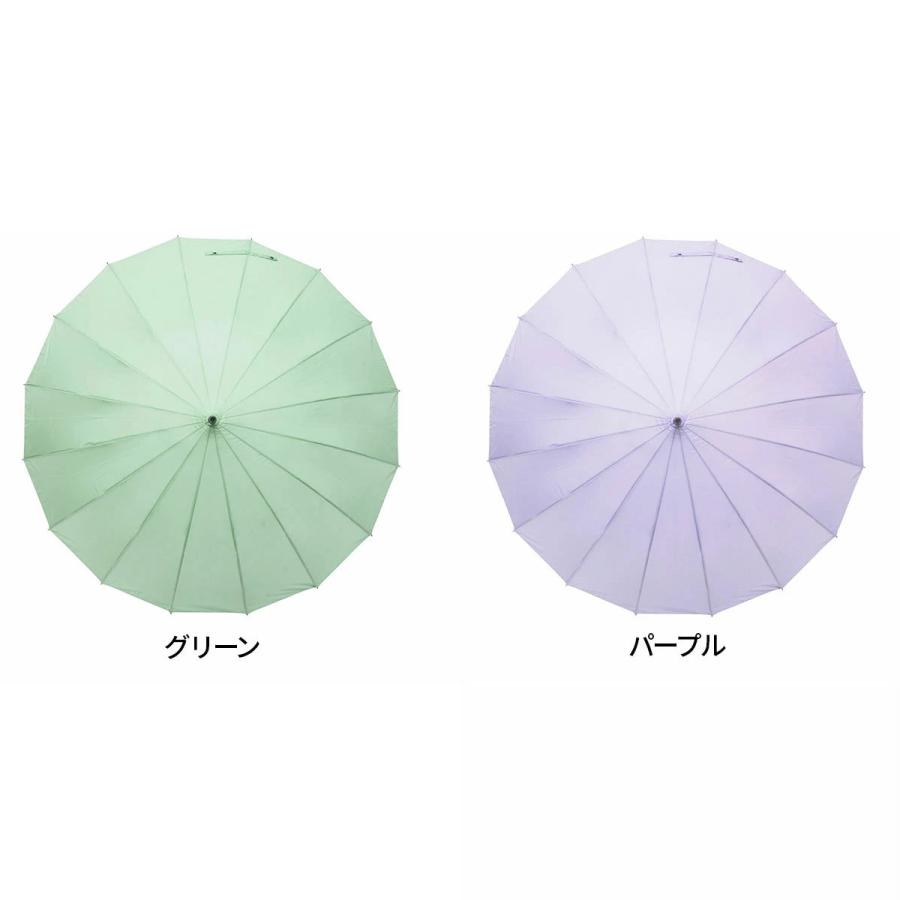 傘 レディース 長傘 ワンタッチ ジャンプ傘 大きめ 16本骨 かさ カサ