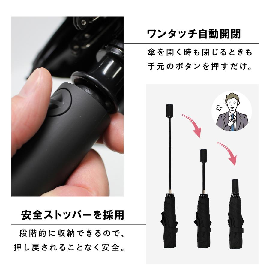 日傘 メンズ 折りたたみ 自動開閉 晴雨兼用 UVカット100% 遮光率100