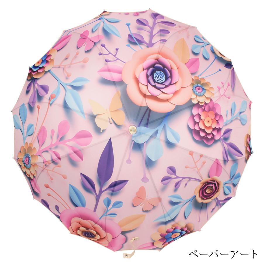 傘 レディース 長傘 ジャンプ傘 60cm 16本骨 一枚張り かさ カサ