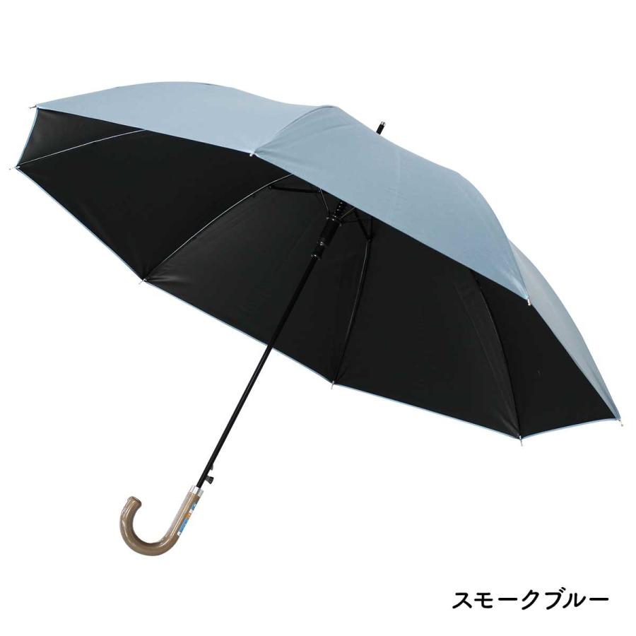 日傘 完全遮光 長傘 遮光率100% UVカット率100% UPF50+ ワンタッチ