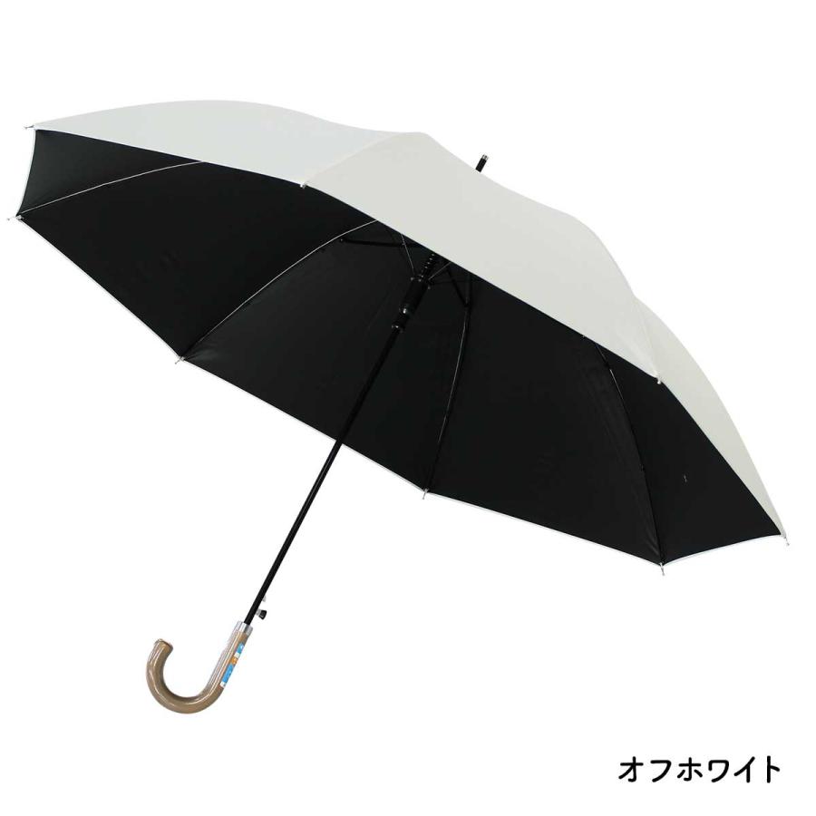 日傘 完全遮光 長傘 遮光率100% UVカット率100% UPF50+ ワンタッチ