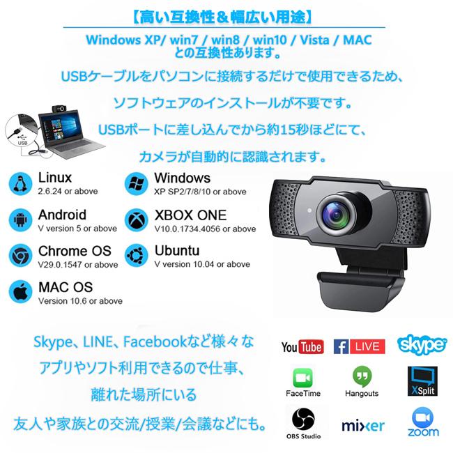 在庫ありwebカメラ1080p ウェブカメラ マイク内臓 高画質800万画素テレワーク会議 ビデオ通話 簡単設置usb Skype Zoom Line A8 A8 S T O Star 通販 Yahoo ショッピング