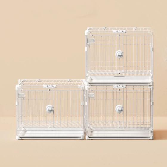 業務用ペットケージ XLサイズ ホワイト 犬 猫 屋根付き 室内用 組立