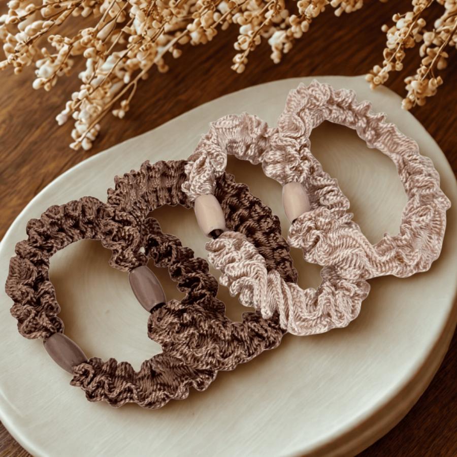 ヘアゴム レディース 髪ゴム 4本 5本セット 無地 フリル かわいい