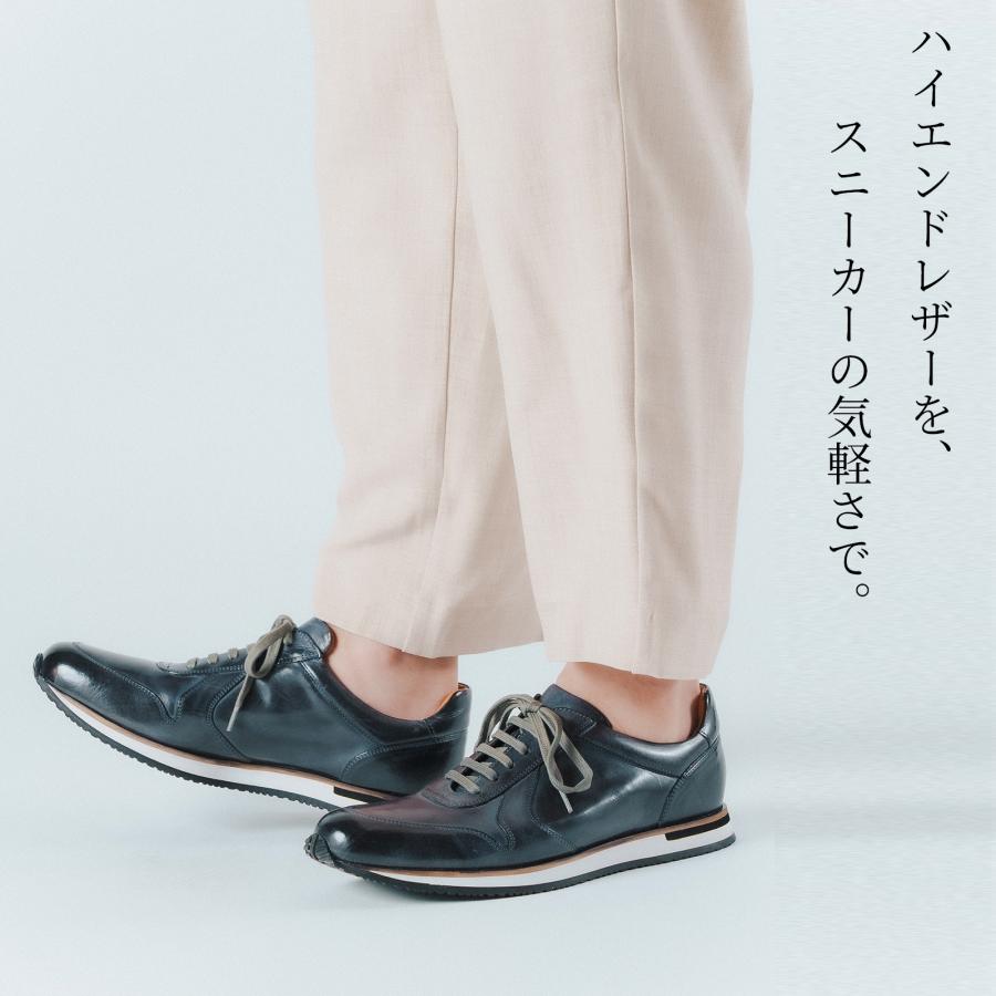 スニーカー メンズ 革靴 カジュアル 本革 高級 イタリアン カーフ